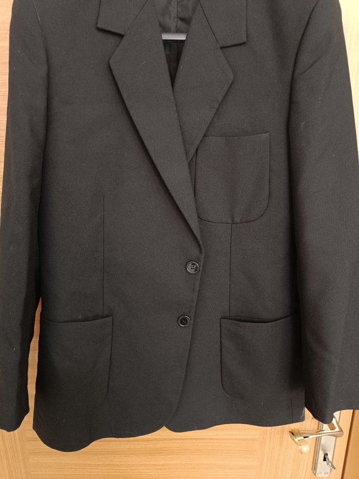 Düğmeli Siyah Erkek Takım Elbise Ceketi - Görsel 2