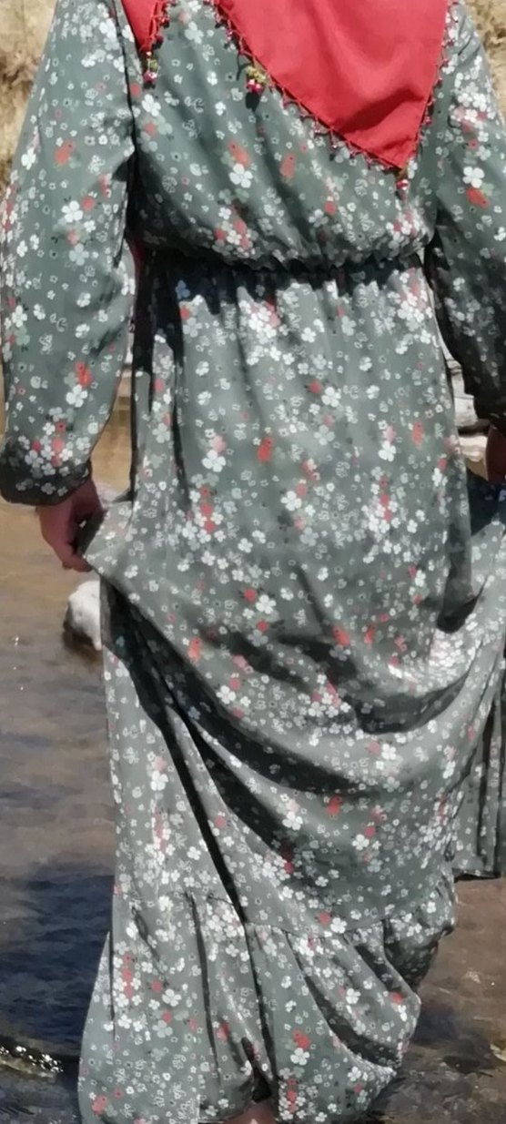 Çiçek Desenli Bohem Uzun Elbise - Görsel 2