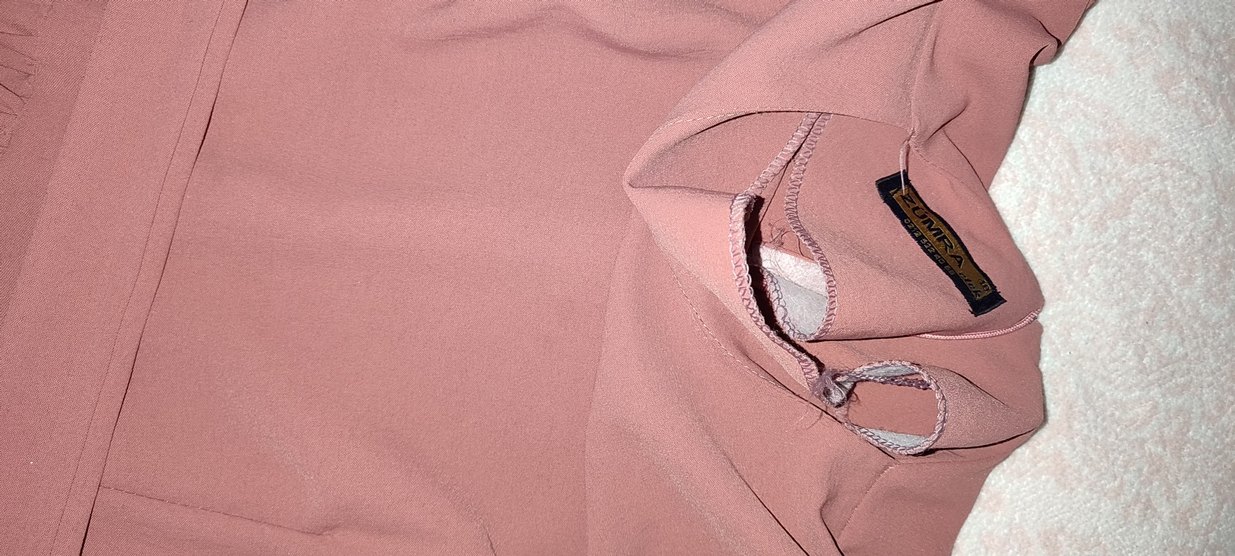 Püsküllü İşlemeli Uzun Pembe Elbise - Görsel 2