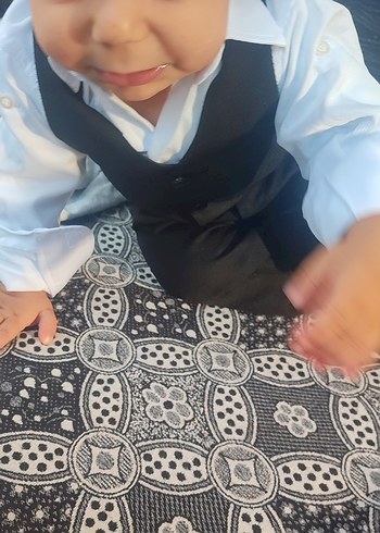 carino's kids Buhara Erkek Çocuk Takım Elbise Siyah - Görsel 3