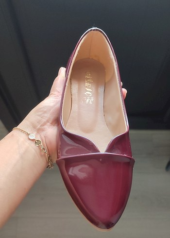 Bordo Rugan babet Kadın Ayakkabı - Görsel 2