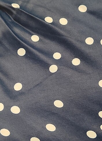 Puantiyeli saten etek - Görsel 5