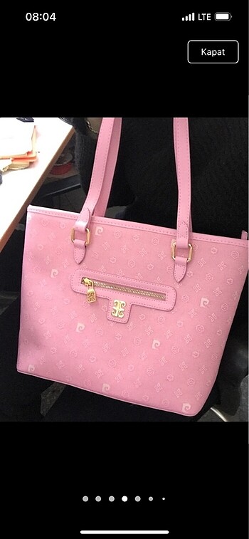 Beden pembe Renk Pembe pierre cardin tote çanta