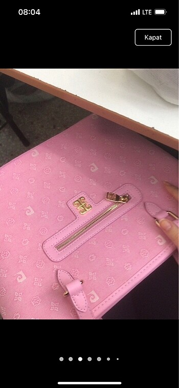  Beden Pembe pierre cardin tote çanta