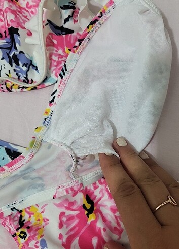 m Beden Çiçek desenli bikini takım