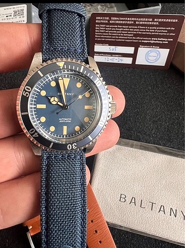 Beden siyah Renk Baltany NH38 Dive Watch