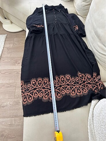 42 Beden siyah Renk Viskon salaş elbise