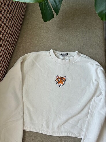 Crop içi yünlü Sweatshirt