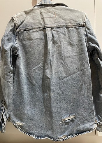 ZARA Yırtık Detaylı Kot Ceket - Görsel 5