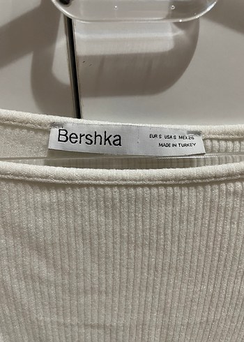 Bershka Beyaz Fitilli Crop - Görsel 6