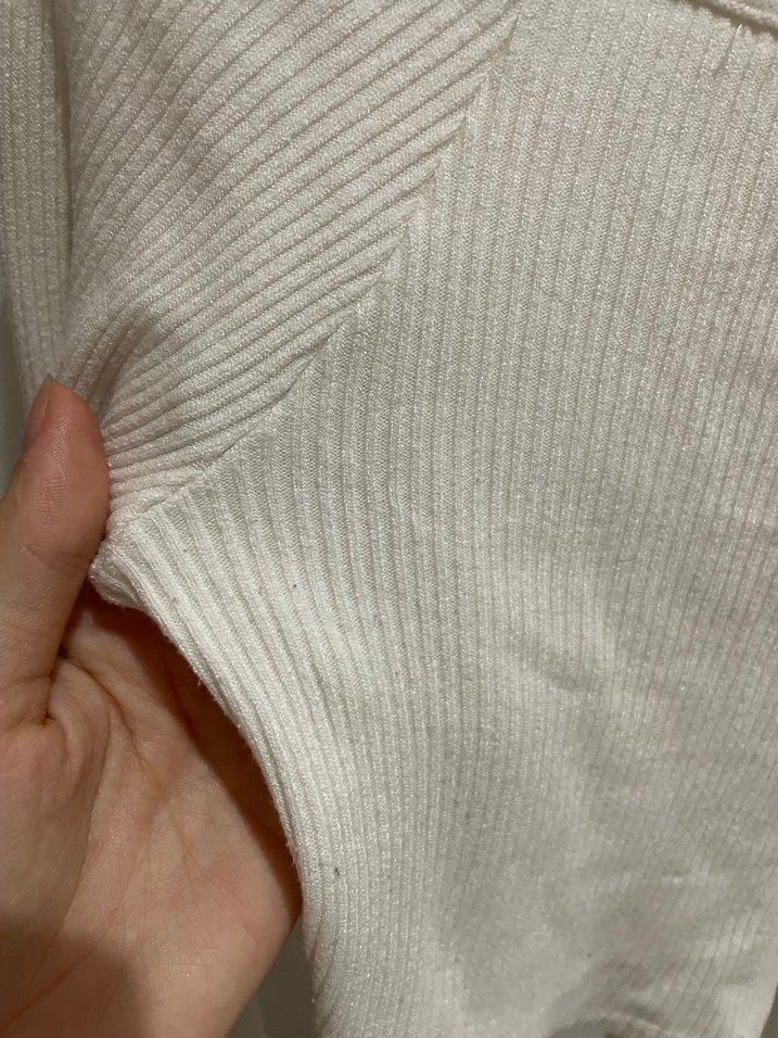 Bershka Beyaz Fitilli Crop - Görsel 5