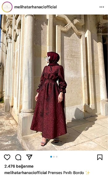 Meliha Tarhanacı Prenses Pırıltı Bordo
