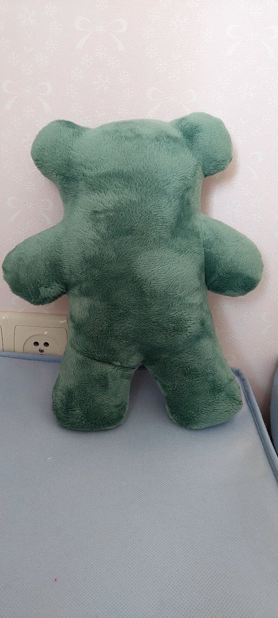 Kalp Detaylı Yeşil Peluş Ayıcık - Görsel 2