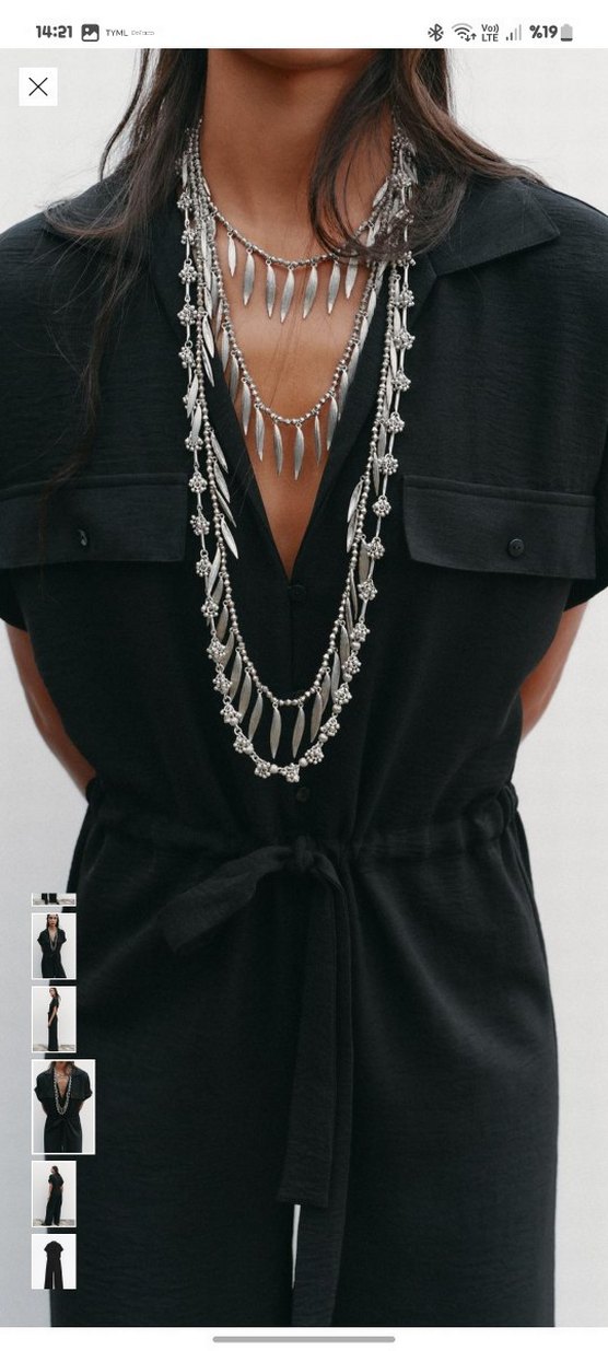 Siyah Kemerli Uzun Kadın Tulum - Görsel 3