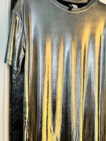 universal Beden Hm oversize parlak elbise