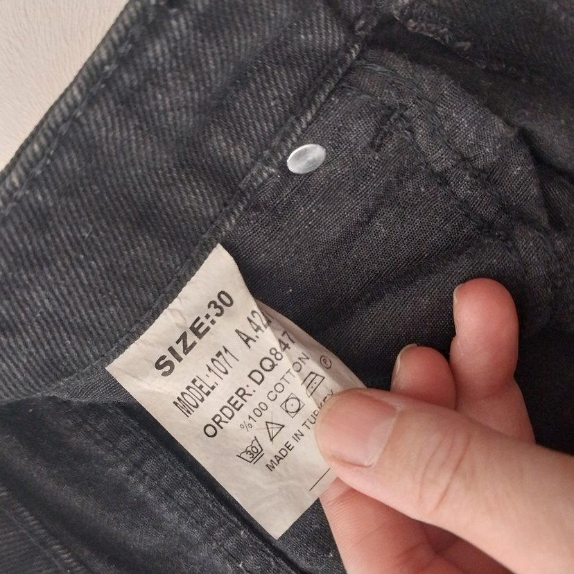 Siyah Bol Kesim Midi Boy Kadın Kot Pantolon - Görsel 3