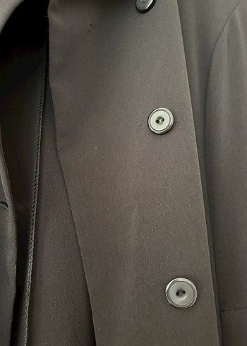42 Beden Siyah Uzun Kadın Trençkot