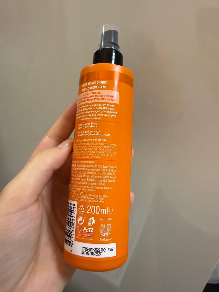 Elidor Onarıcı Saç Bakım Kremi 200 ml - Görsel 2