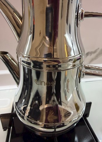 Parlak çelik Çaydanlık - Görsel 4