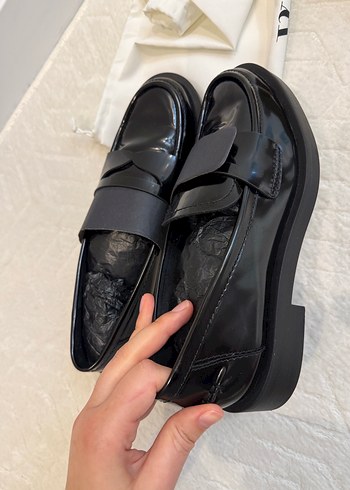 Tokalı Siyah Platform Topuklu Kadın Loafer - Görsel 2