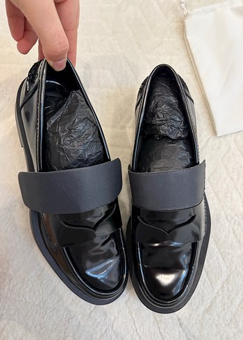 Tokalı Siyah Platform Topuklu Kadın Loafer - Görsel 5