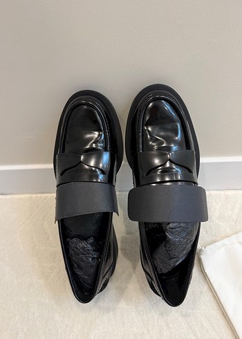 Tokalı Siyah Platform Topuklu Kadın Loafer - Görsel 7