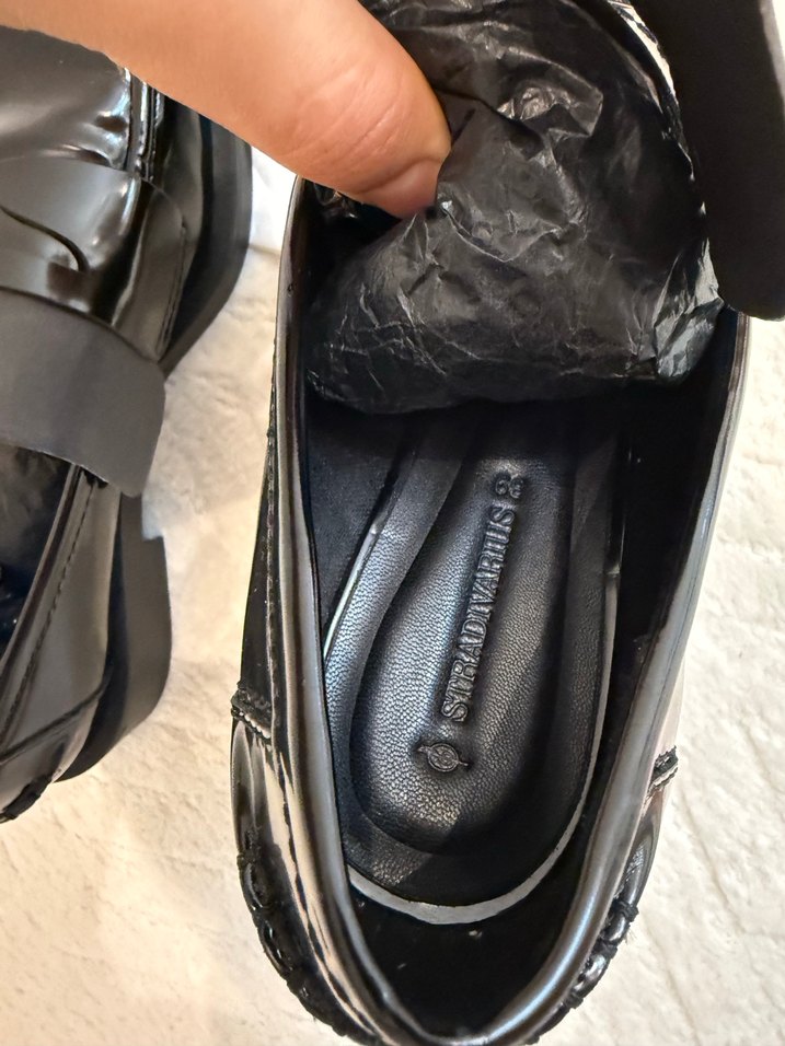 Tokalı Siyah Platform Topuklu Kadın Loafer - Görsel 4