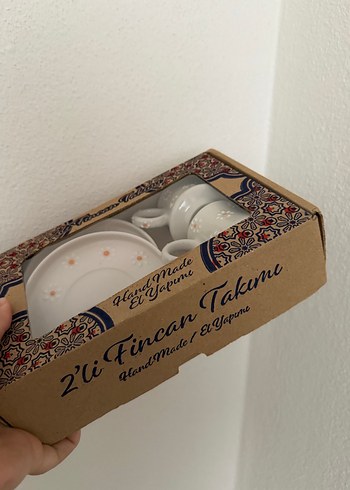 Beyaz Papatya Desenli 2'li Fincan ve Tabak Seti - Görsel 4