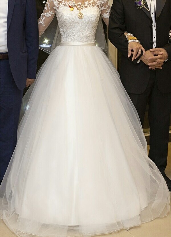 Özel Dikim Gelinlik A Kesim (Aksesuarlarıyla Birlikte)  - Görsel 2