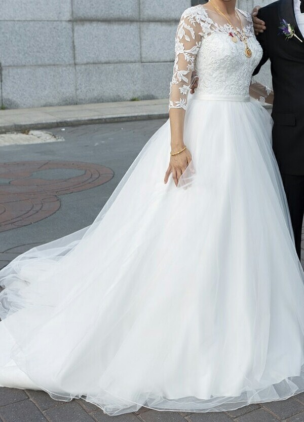 Özel Dikim Gelinlik A Kesim (Aksesuarlarıyla Birlikte)  - Görsel 3