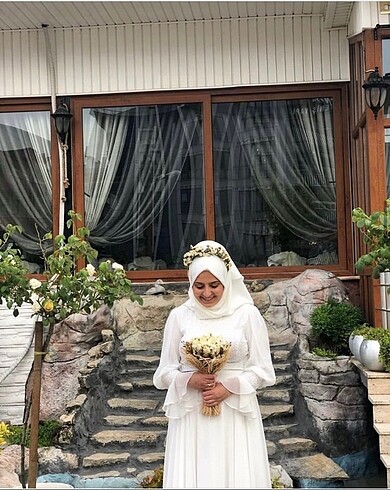 42 Beden Beyaz Nikah Elbisesi