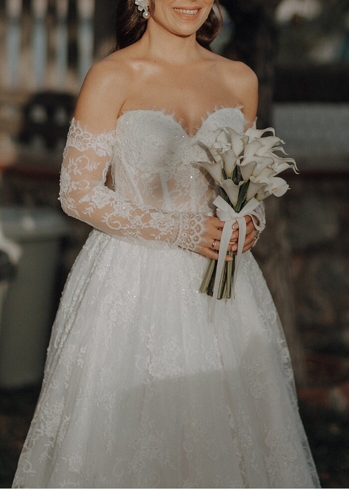 Fransız Dantel Gelinlik - Görsel 4