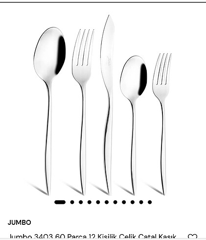 Jumbo çatal kaşık takımı 12 kişilik