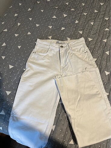 Zara 32 beden beyaz pantolon