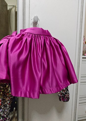 Çok Renkli Payetli Kız Bolero ve etek - Görsel 2