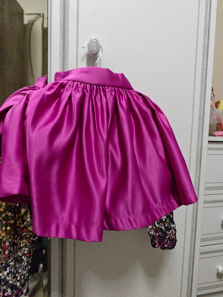 Çok Renkli Payetli Kız Bolero ve etek - Görsel 2