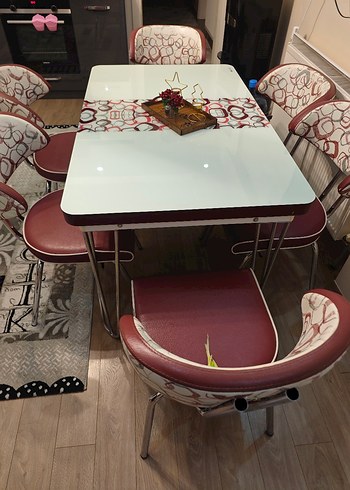 Koyu Kırmızı Yüksek Sandalye - Görsel 5