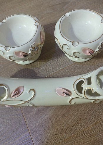 Pastel Çiçek Desenli Beyaz aksesuar - Görsel 2