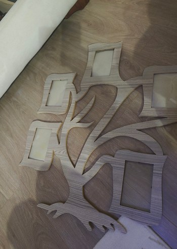 Bej Renkli Ağaç Tasarımlı Çoklu Çerçeve - Görsel 2