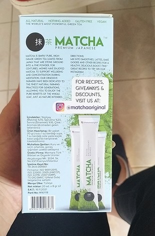 matcha çayı 