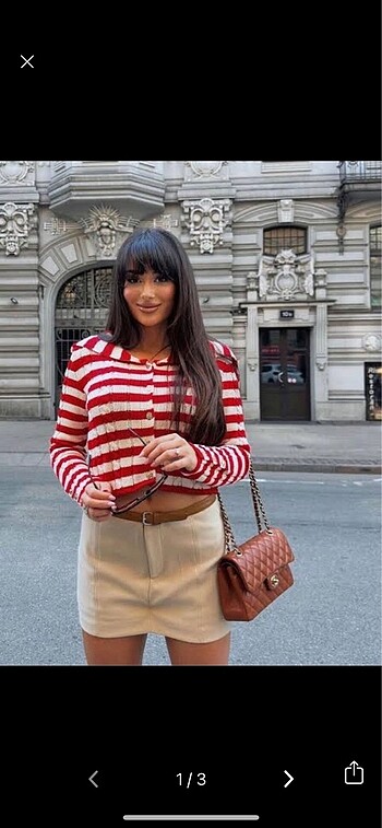Zara çizgili Hirka