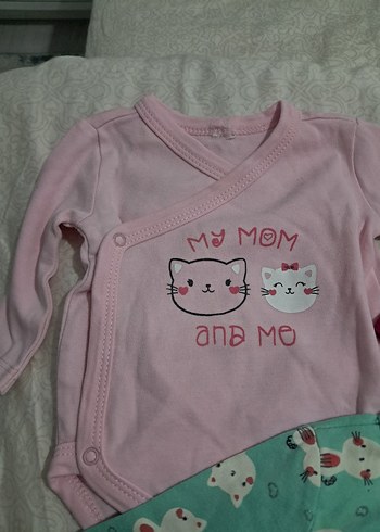 Uzun Kollu, Baskılı Bebek Kız Body - Görsel 2