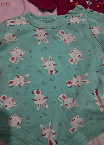 Uzun Kollu, Baskılı Bebek Kız Body - Görsel 3