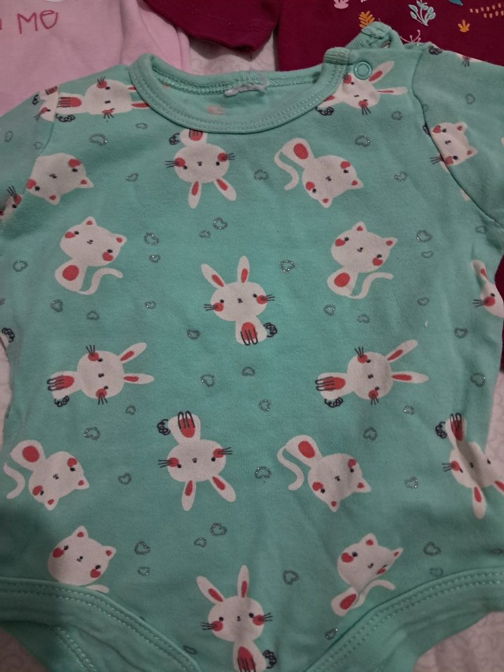 Uzun Kollu, Baskılı Bebek Kız Body - Görsel 3