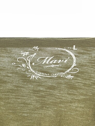l Beden haki Renk Mavi Jeans T-shirt %70 İndirimli.