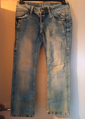 Rahat Kesim Mavi Denim Kadın Pantolon