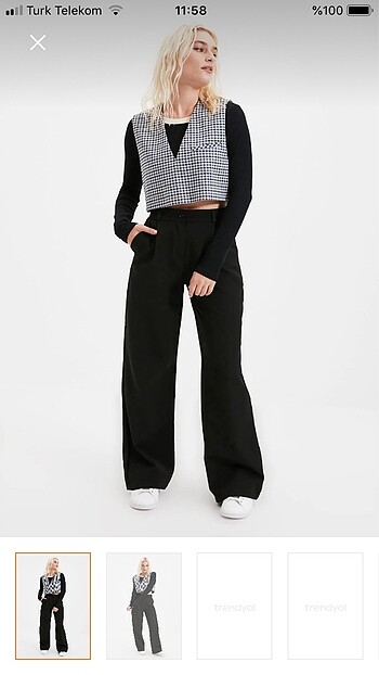Wide leg pantolon