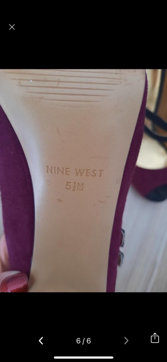 Bordo Süet Tokalı Platform Topuklu Kadın Ayakkabı - Görsel 5