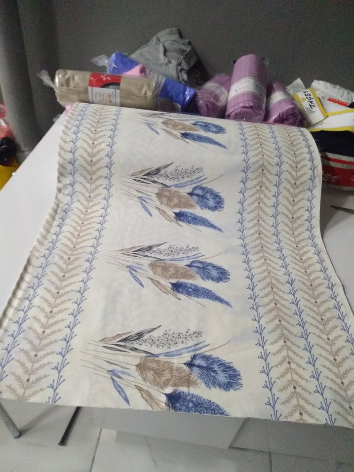 Kırmızı Kalp Desenli Beyaz Nevresim kumaşı - Görsel 5