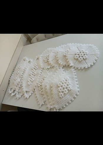 Renkli El Örgüsü çeyizlik lif Seti - Görsel 2